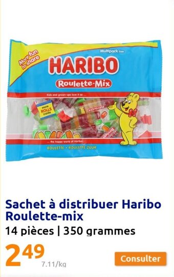 Action Sachet à distribuer haribo roulette-mix offre