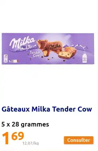 Action Gâteau milka tender cow offre