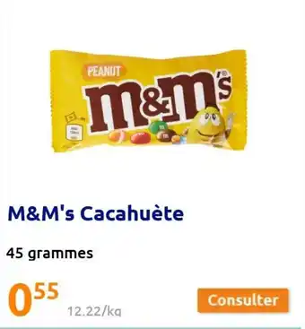 Action M&M's cacahuète offre