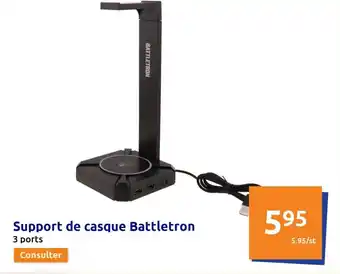 Action Support de casque battletron offre