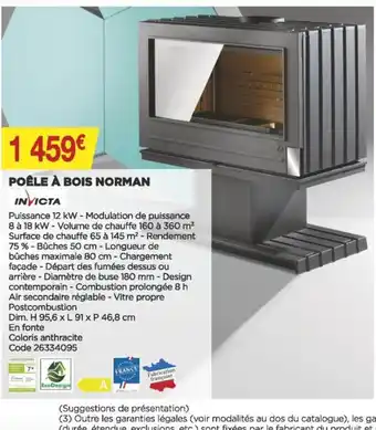 Bricomarché Poêle à Bois Norman offre