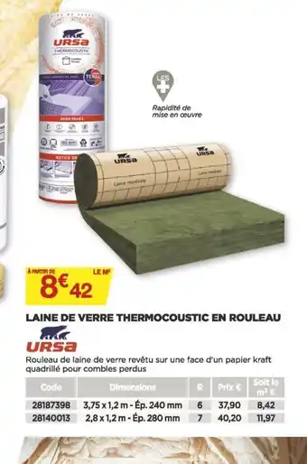 Bricomarché Laine de Verre Thermocoustic En Rouleau offre