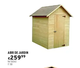 Trafic Abri de jardin offre