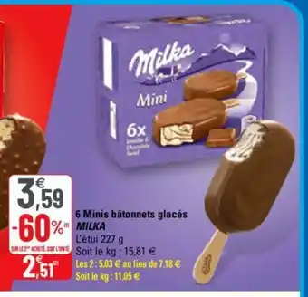 G20 6 Minis bâtonnets glacés Milka offre