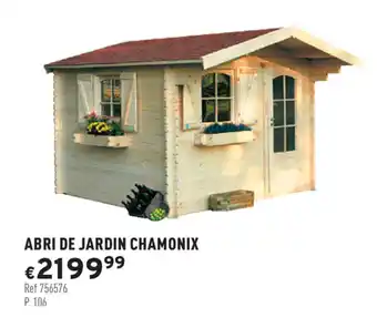 Trafic Abri de jardin chamonix offre