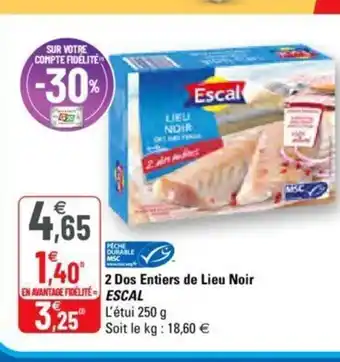 2 Dos Entiers de Lieu Noir Escal