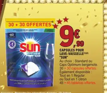 E.Leclerc Capsules Pour Lave Vaisselle Sun offre