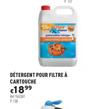 Détergent pour filtre à cartouche