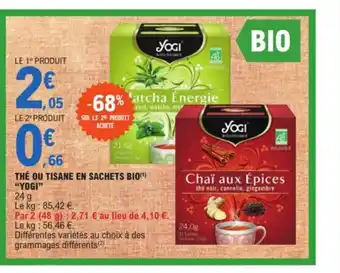 E.Leclerc Thè Ou Tisane En Sachets Bio Yogi offre