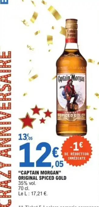 E.Leclerc Captain Morgan Original Spiced Gold offre