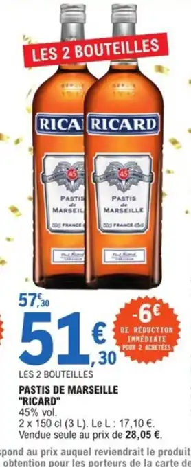 E.Leclerc Pastis de Marseille Ricard offre