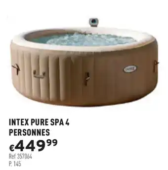 Trafic Intex Pure Spa 4 Personnes offre