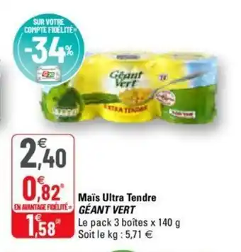 Maïs Ultra Tendre