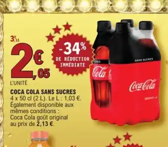 E.Leclerc Coca Cola Sans Sucres offre