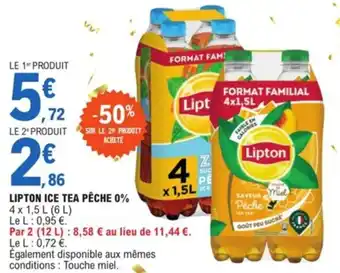 E.Leclerc Lipton ice Tea Pêche 0% offre