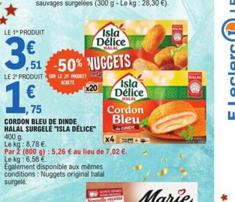 E.Leclerc Cordon Bleu de dinde offre