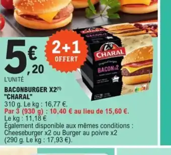 E.Leclerc Baconburger x2 charal offre