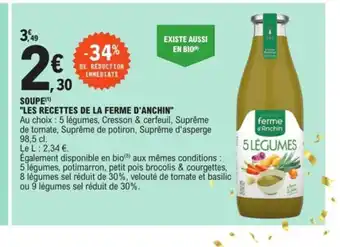 E.Leclerc Soupe Les Recettes de La Ferme d'Anchin offre