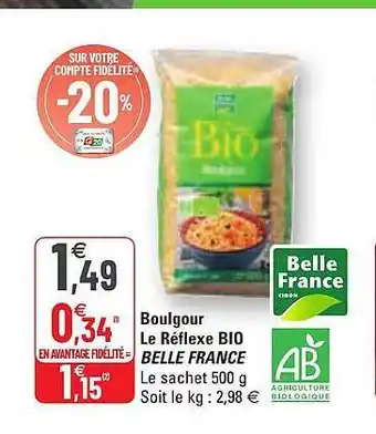 G20 Boulgour le réflexe bio belle france offre