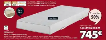 JYSK Dreamzone matelas en mousse gold f155 offre