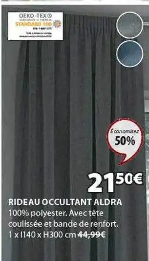 JYSK Rideau occultant aldra offre