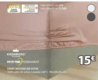 JYSK Kronborg drap-housse en satin offre
