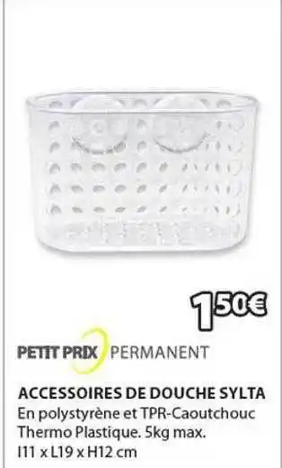 JYSK Accessoires de douche sylta offre