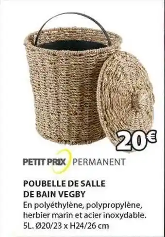 JYSK Poubelle de salle de bain vegby offre