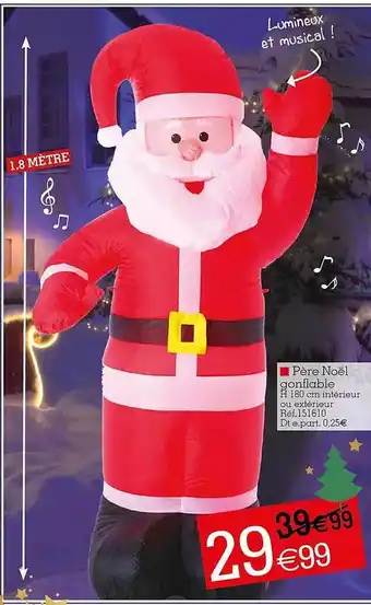 Kandy Père noël gonflable offre