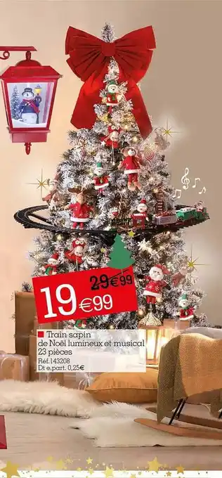 Kandy Train sapin de noël lumineux et musical offre