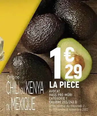 Spar Avocat hass pré-mûri offre