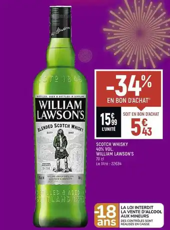 Casino Shop Scotch whisky 40% vol. william lawson's offre
