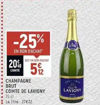 Casino Shop Champagne brut comté de lavigny offre