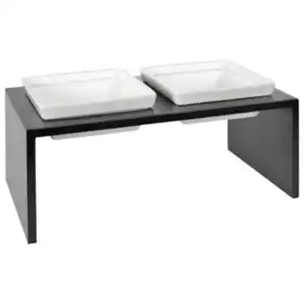 Maxi Zoo Deluxe foodbar chats et petits chiens porcelaine avec 2 bols offre