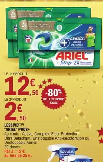 E.Leclerc Lessive Ariel Pods+ offre