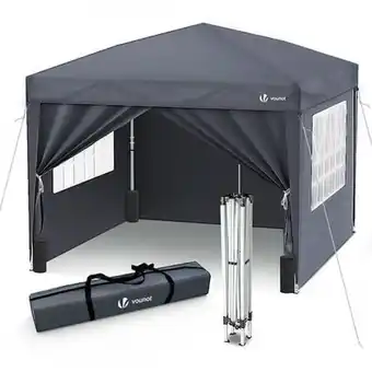 Vounot tonnelle de jardin 3x3m pliable avec portes et fenêtre ...