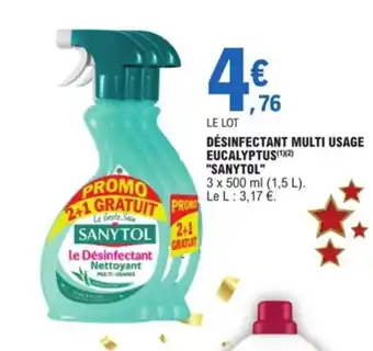 E.Leclerc Désinfectant Multi Usage Eucalyptus Sanytol offre