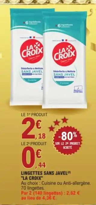 E.Leclerc Lingettes Sans Javel La Croix offre