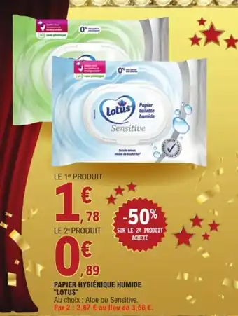 E.Leclerc Papier Hygienique Humide Lotus offre