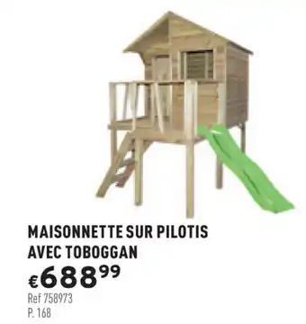 Trafic Maisonnette Sur Pilotis Avec Toboggan offre