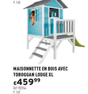 Trafic Maisonnette En Bois Avec Toboggan Lodge offre