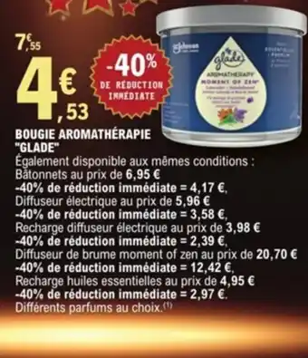 E.Leclerc Bougie Aromathérapie Glade offre