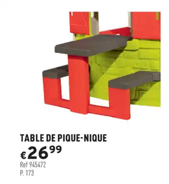Trafic Table De Pique-Nique offre