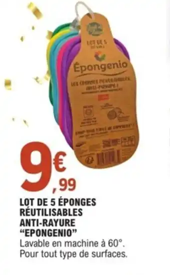 E.Leclerc Lot de 5 Eponges Reutilisables offre