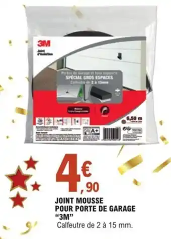 E.Leclerc Joint Mousse Pour Porte de Garage 3M offre