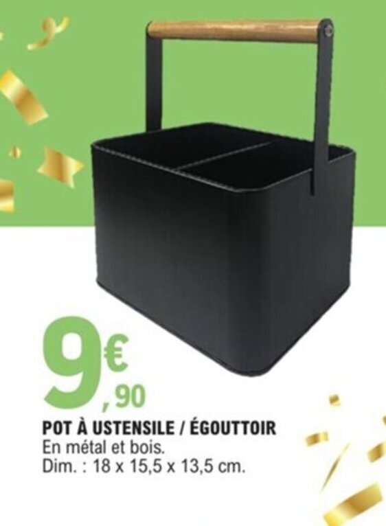 Promo Pot à ustensile égouttoir chez E.Leclerc