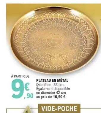 E.Leclerc Plateau en Metal offre
