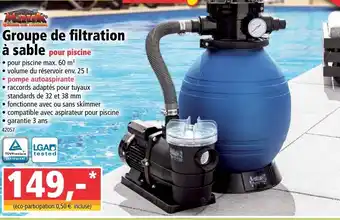 Groupe De Filtration Ă Sable