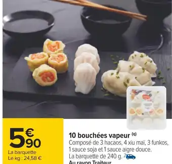 Carrefour 10 bouchées vapeur offre