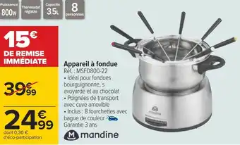Mandine appareil à fondue